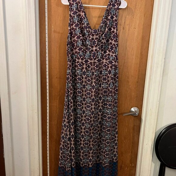 Size 2X - Rebellion - Blue and Multi-Colored Sleeveless Dress - Picture 1 of 6